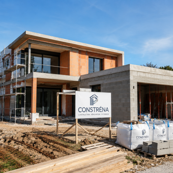 Rénovation générale d'une maison avec réaménagement des espaces, travaux de gros œuvre et coordination complète du chantier par Constréna.